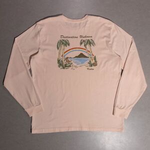 Katin Breezy Destination Unknown Organic Cotton Long Sleeve Shirt Mens XL Peach